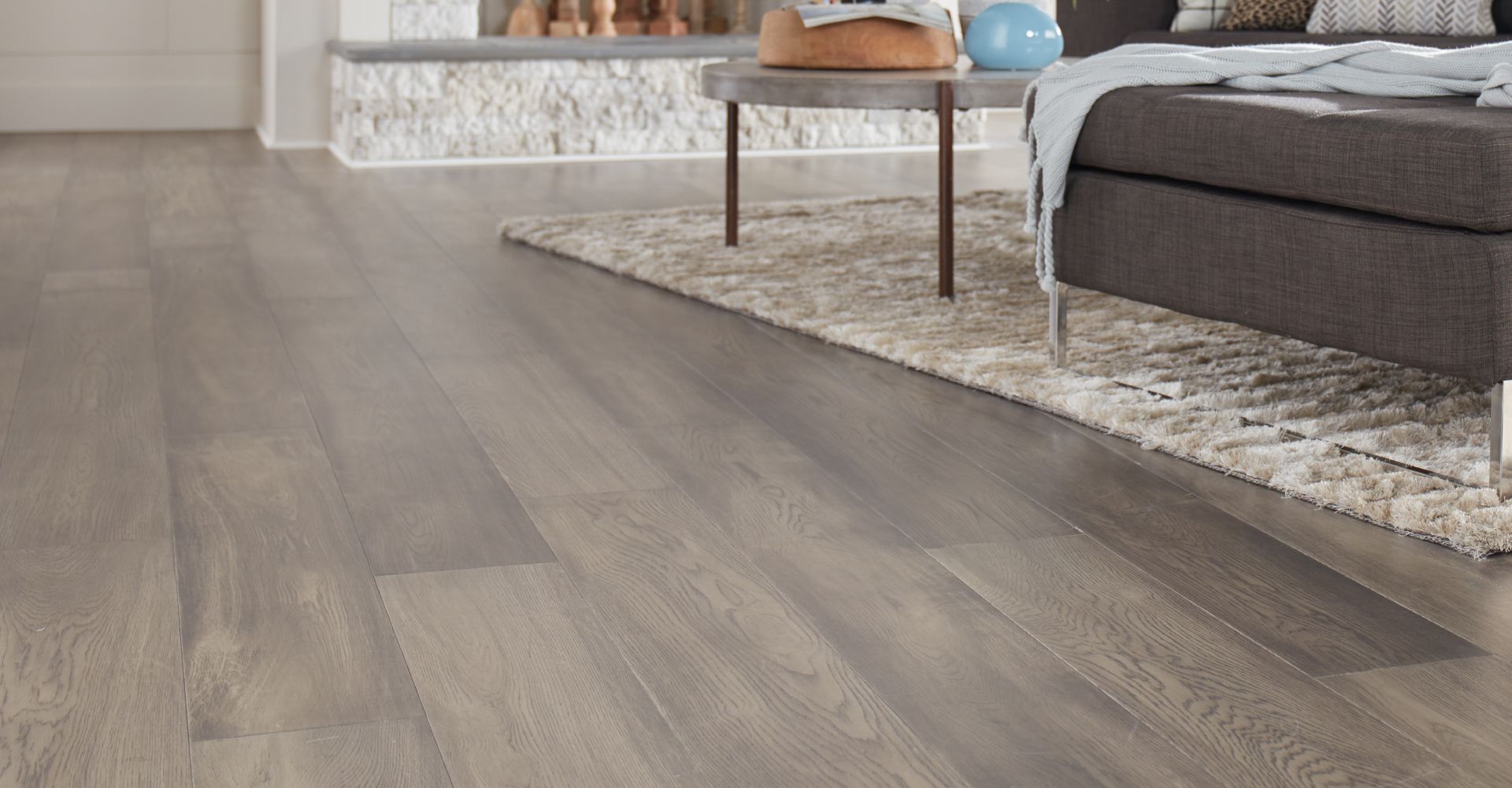 New vinyl flooring in living room